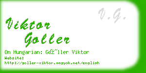 viktor goller business card